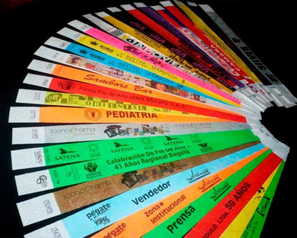 Pulseras TYVEK 10pz
